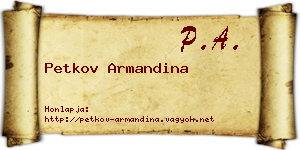 Petkov Armandina névjegykártya